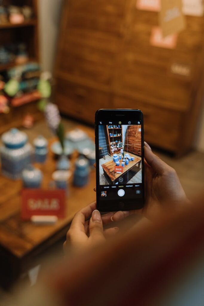 A person using a Smartphone